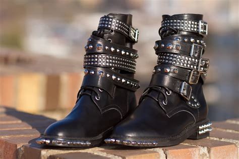 buckles spikes combat boots ysl dupe